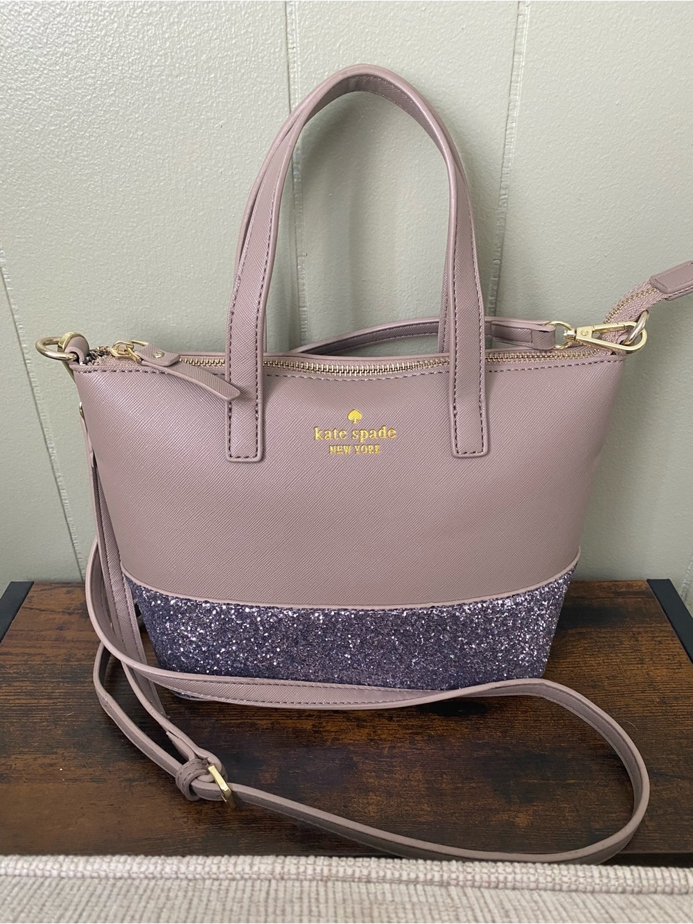 Kate Spade New York Greta Court Ina Glitter Small Crossbody Satchel - Picture 2 of 9